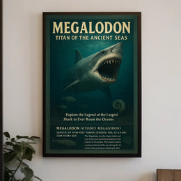 Megalodon Predators from the Past Animal Poster PosterGoat