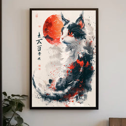Majestic Feline In Abstract Art Abstract Poster