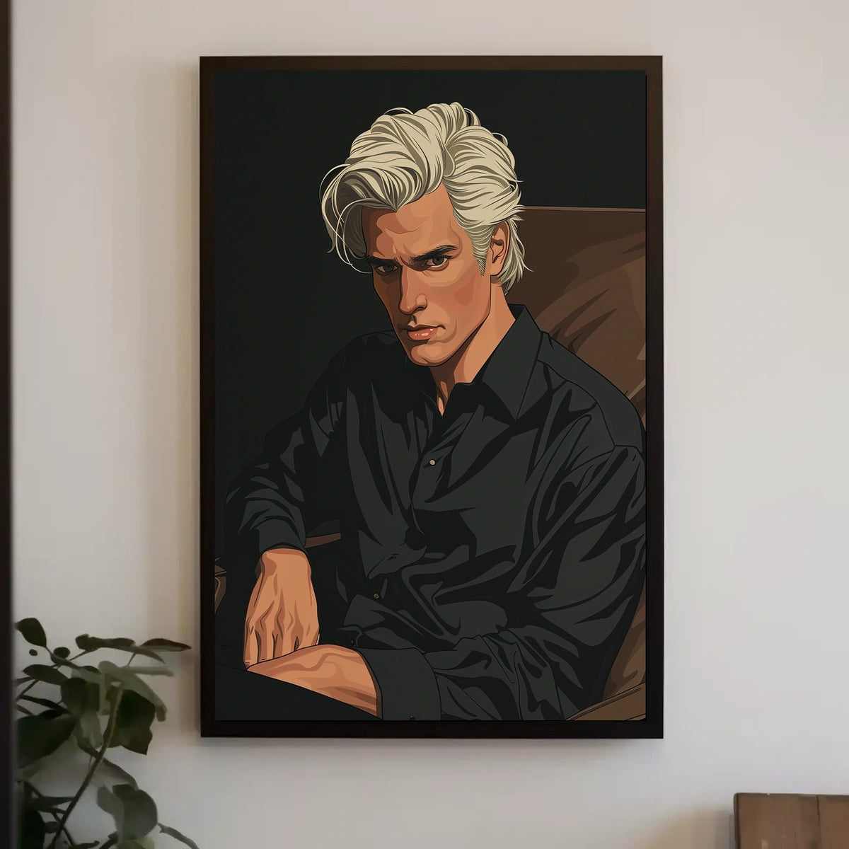 Mysterious Portrait In Black Poster