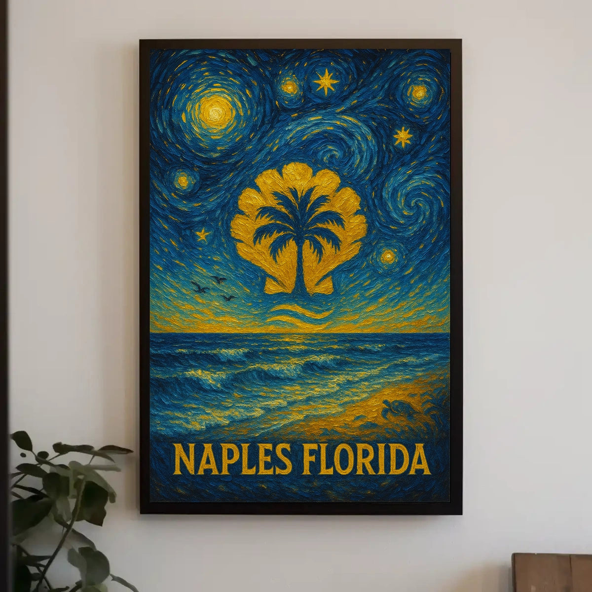 Naples Florida Starry Night Poster