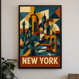 New York City Abstraction Abstract Poster