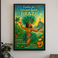 Explore the Vibrant Spirit of Brazil Poster
