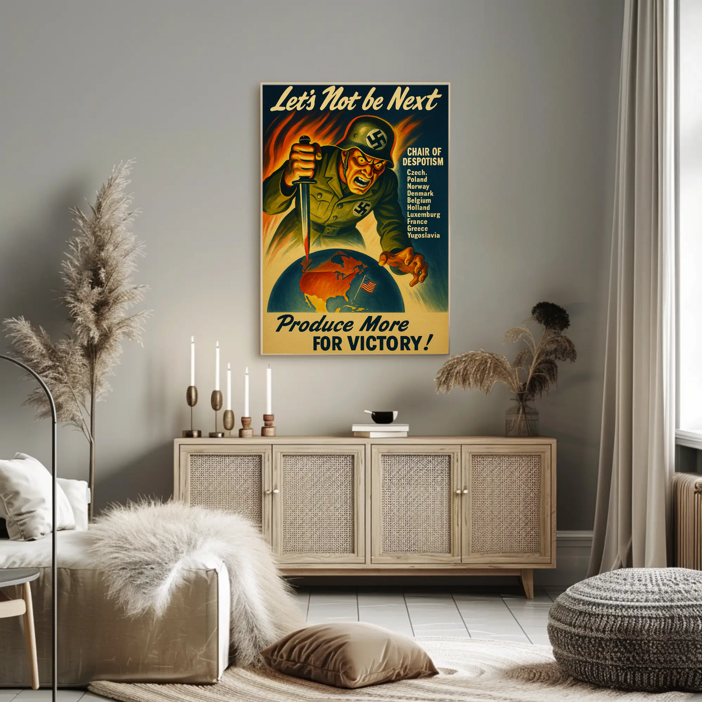 Lets Not Be Next Produce More WWII Poster