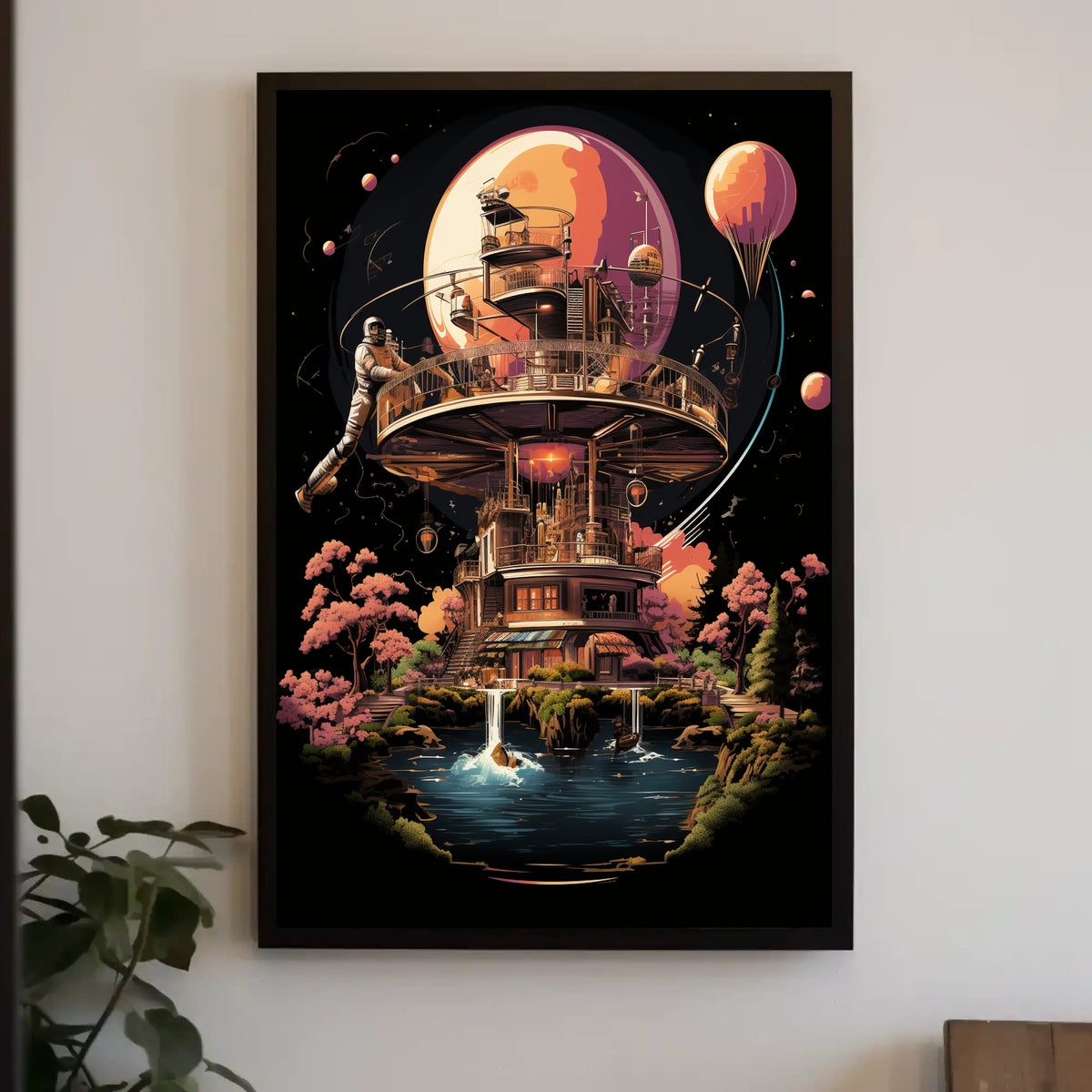 Futuristic Oasis Poster