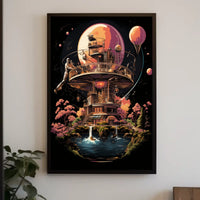 Futuristic Oasis Poster
