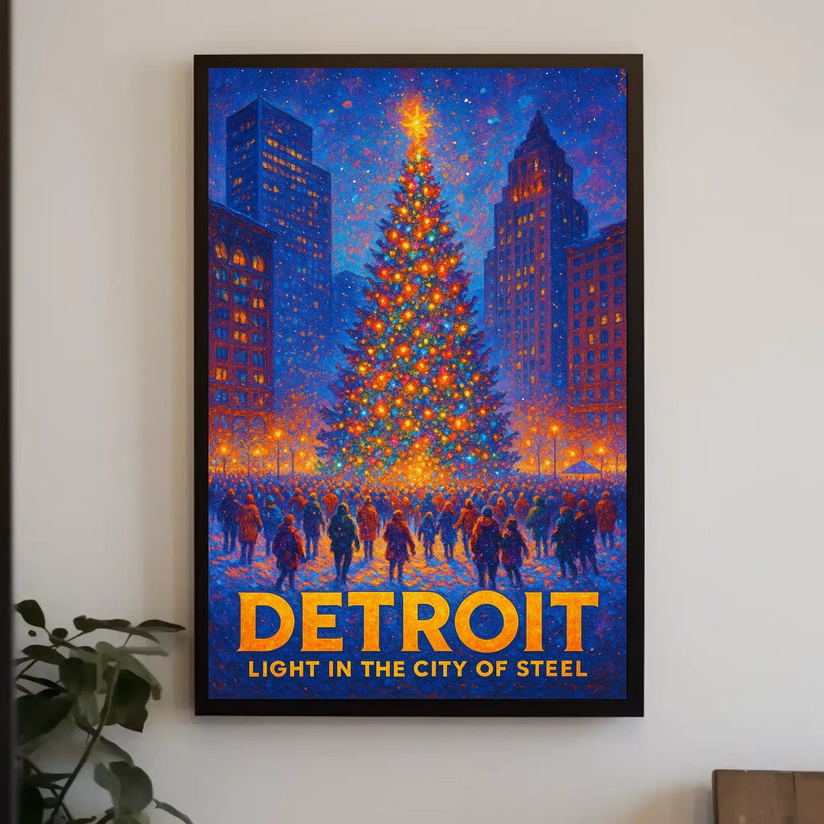 Detroit Light In The City Of Steel Poster