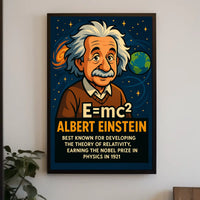 Einstein Relativity Vintage Science Poster
