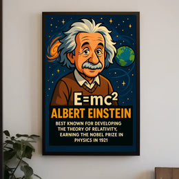 Einstein Relativity Vintage Science Poster