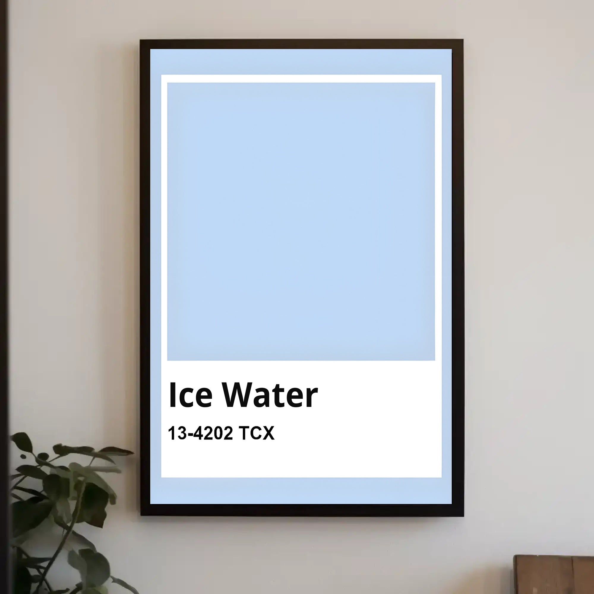 Minimalist Ice Water Color Swatch Art Poster PosterGoat