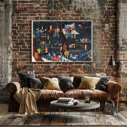 Samurai Battle Art Print: Cultural or Heritage Poster