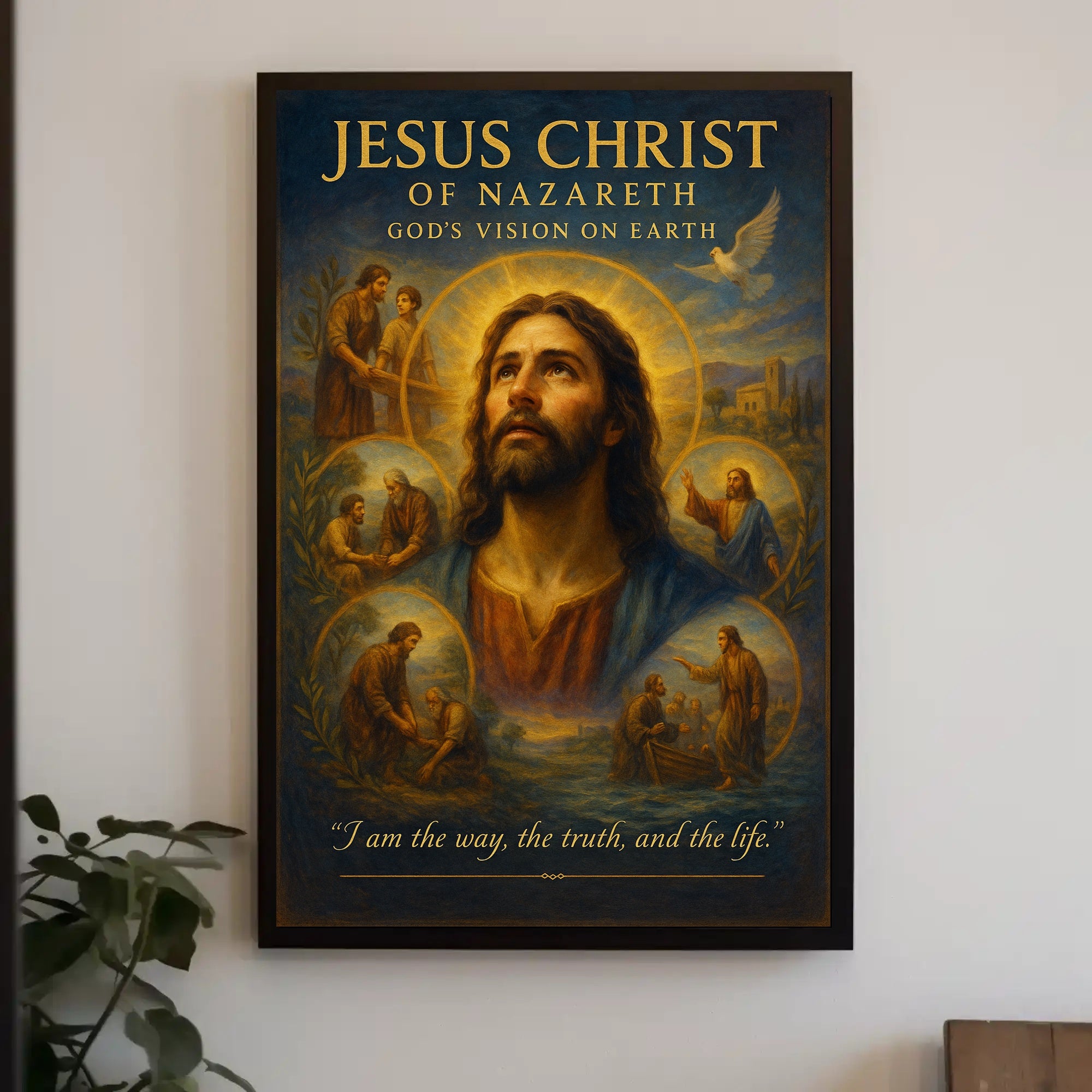 Divine Renaissance Jesus Artwork Motivational or Quote Poster