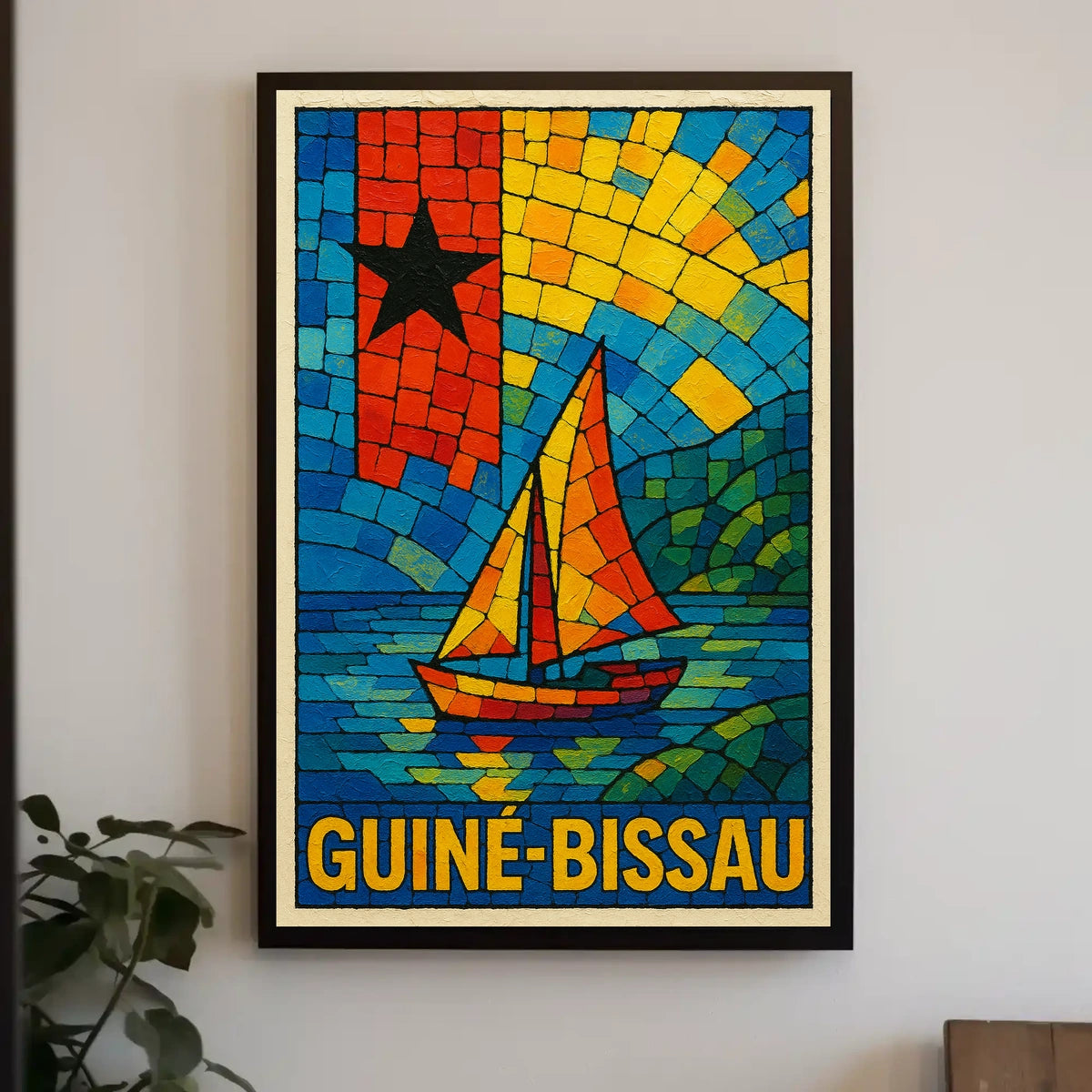 Guinea-Bissau Mosaic Art Poster