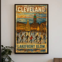 Cleveland Lakefront Glow Poster