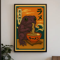 Frog and Ramen Poster