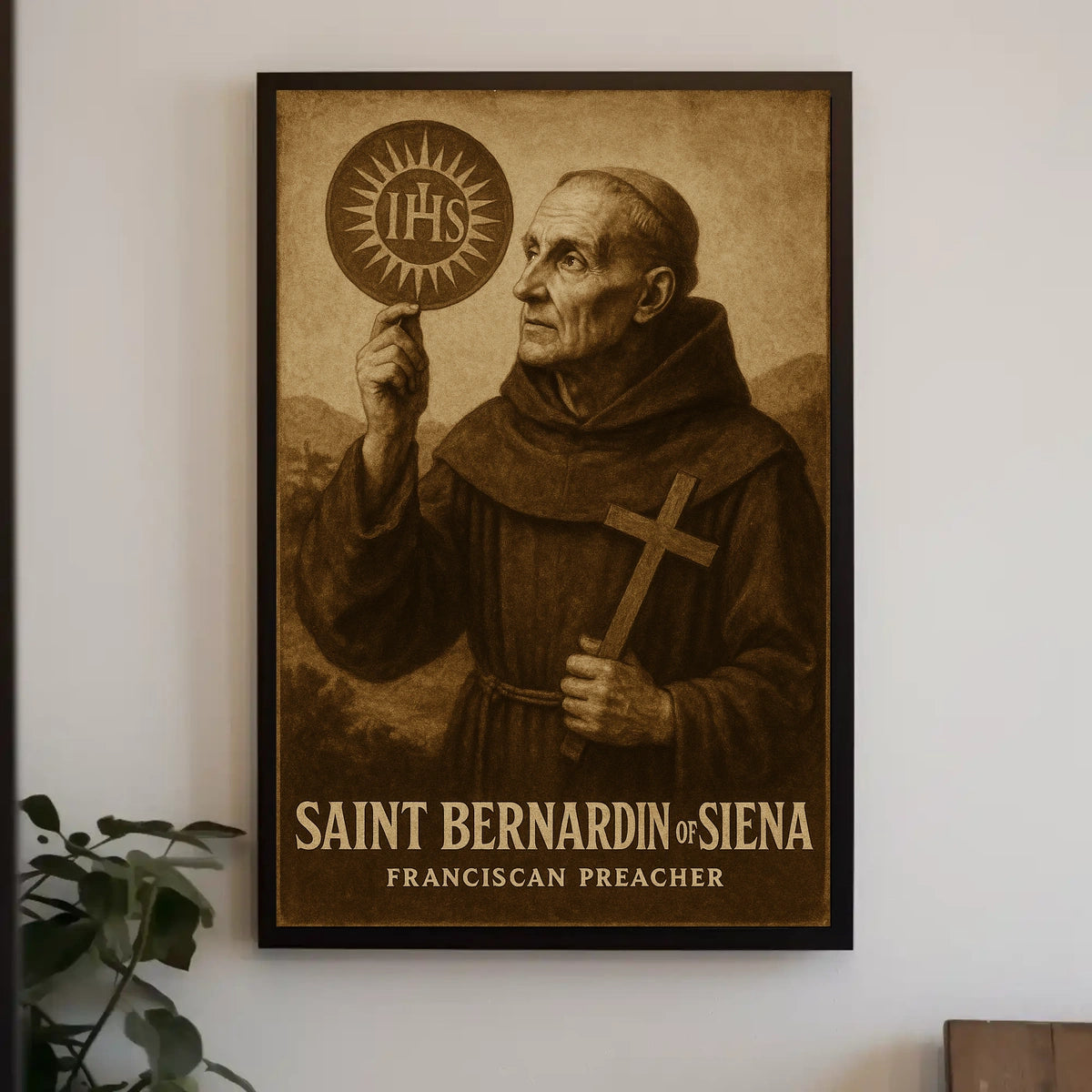 Saint Bernardin Of Siena Poster