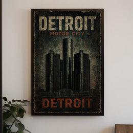 Detroit Motor City Poster