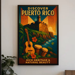 Discover Puerto Rico Vintage Poster Art PosterGoat