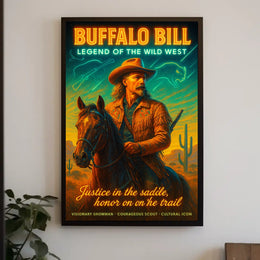 Legendary Wild West Cowboy Adventure Cultural or Heritage Poster