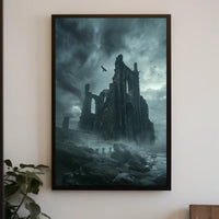 Gothic Cathedral Ruins in Haunting Fantasy or Mythology Poster PosterGoat