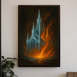 Cathedral in Flames Poster