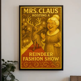 Mrs. Claus Hosts a Reindeer Fashion Show Poster