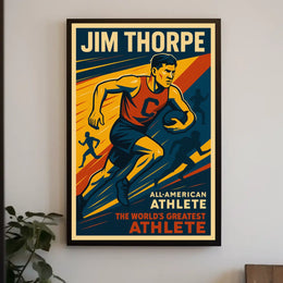 Jim Thorpe Legendary Athlete Poster