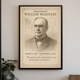 William McKinley 25th President Sketch Poster Art Print Decor PosterGoat