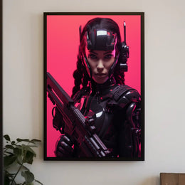 Cybernetic Warrior Poster PosterGoat