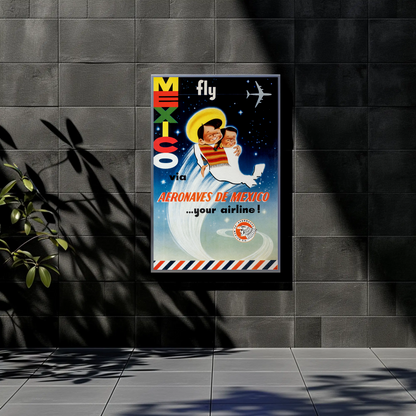 Mexico Aeromexico Travel Poster
