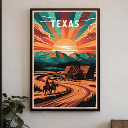 Texas Sunset Poster