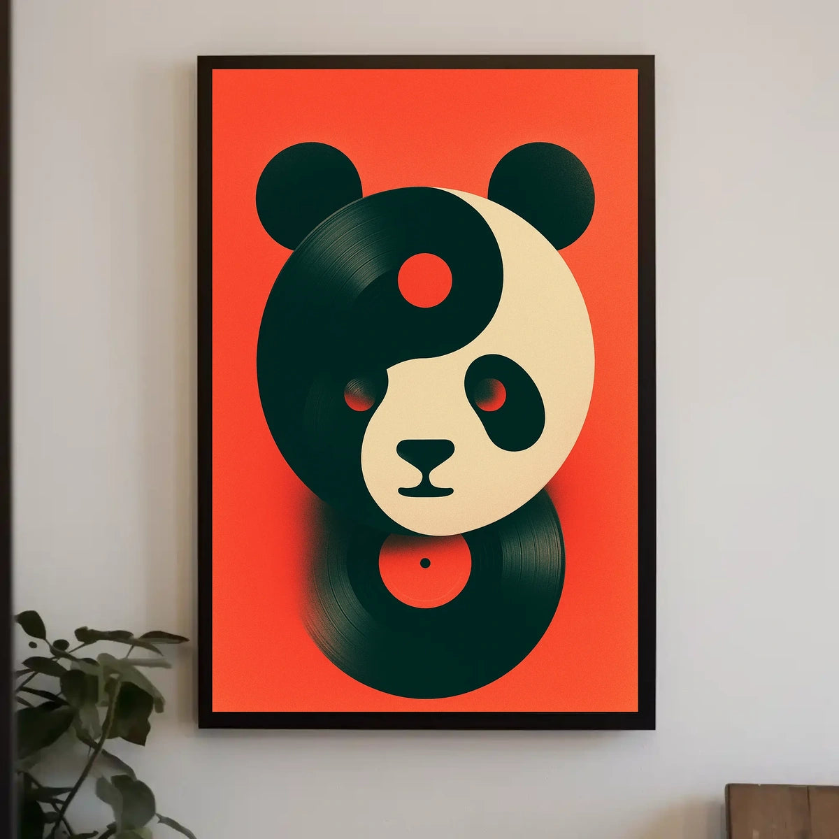 Yin-Yang Panda Vinyl Poster