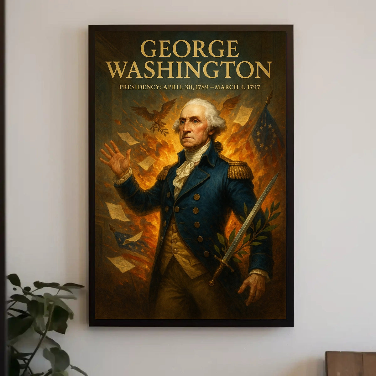 18th-Century Patriotic Hero Historical or Presidential Poster