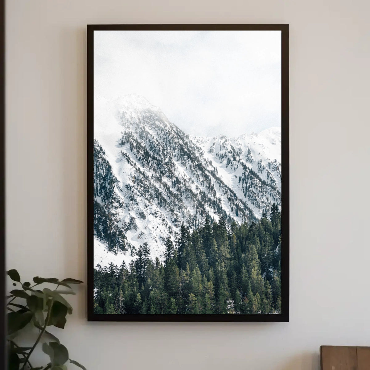Serene Winter Landscape Photorealistic National Park Poster