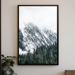 Serene Winter Landscape Photorealistic National Park Poster