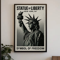 Statue of Liberty Vintage Art in Cultural or Heritage Poster