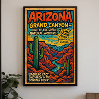 Grand Canyon Natural Wonders Travel Poster