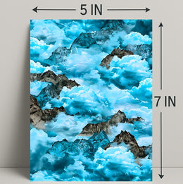 Majestic Mountain Clouds William Morris Art Poster