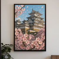 Cherry Blossoms at the Castle Poster