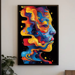 Colorful Abstract Portrait Abstract Poster