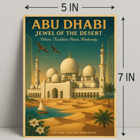 Abu Dhabi Jewel of the Desert Cultural or Heritage Poster