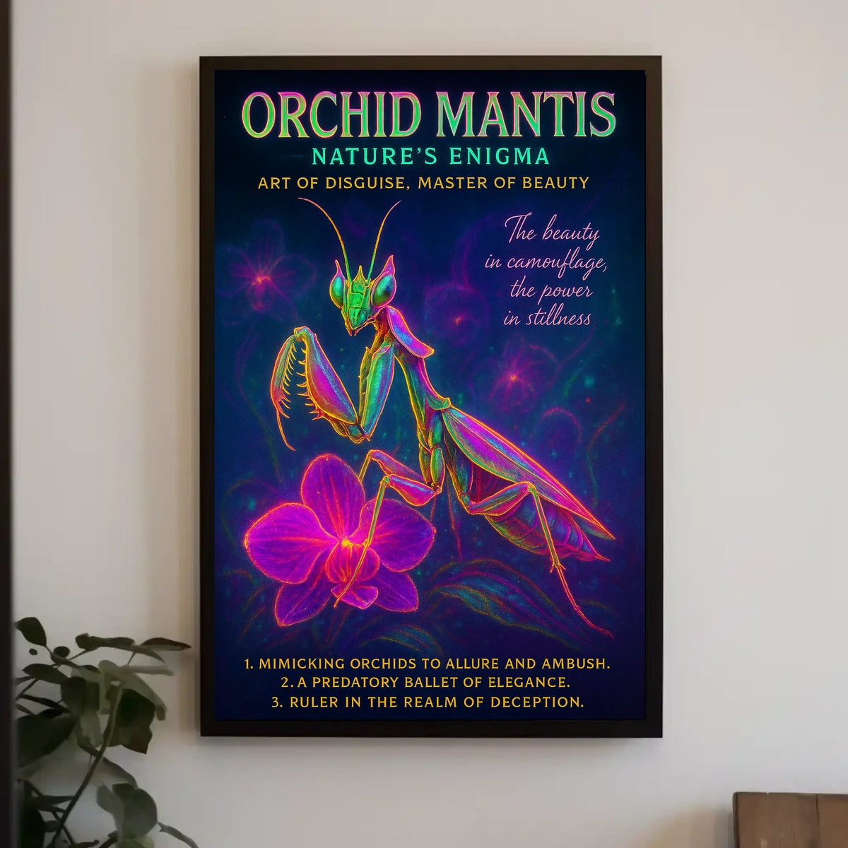 Orchid Mantis Natures Enigma Poster