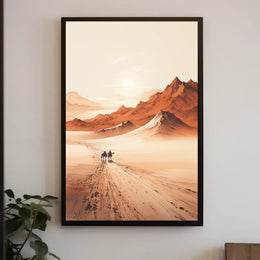 Sunset Ride Deserts Travel Poster