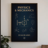 Physics Mechanics Diagrams Poster