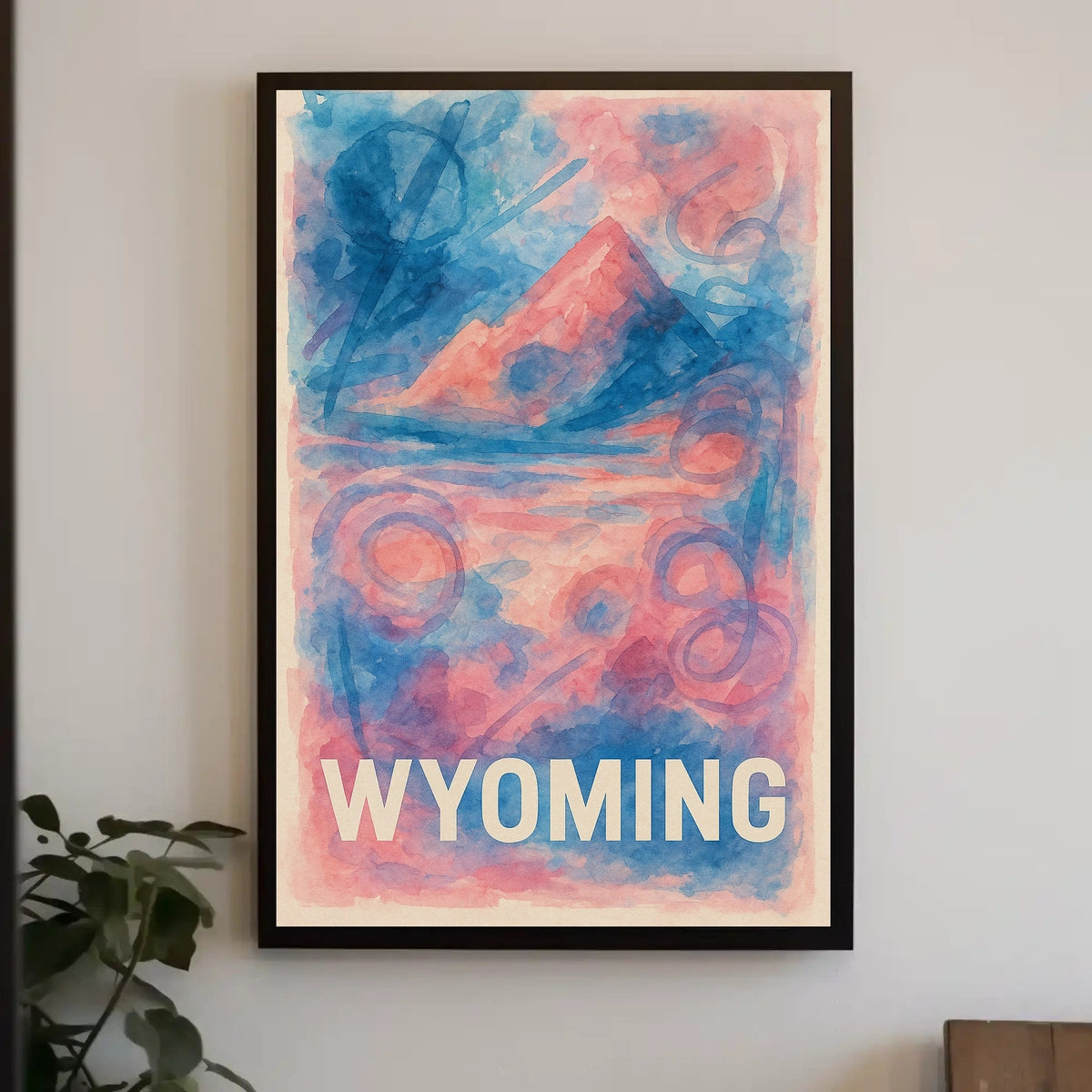 Wyoming Landscape Art Poster
