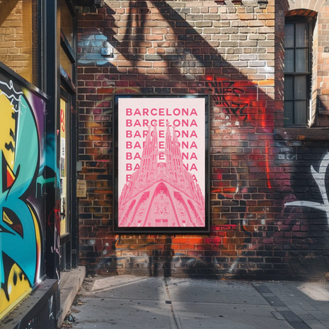 Barcelona Sagrada Família Architectural Travel Poster