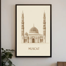 Muscat Architectural Illustration Poster