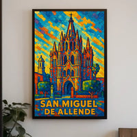 San Miguel de Allende Vibrant Mosaic Poster