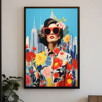 Floral Fusion In The City Poster