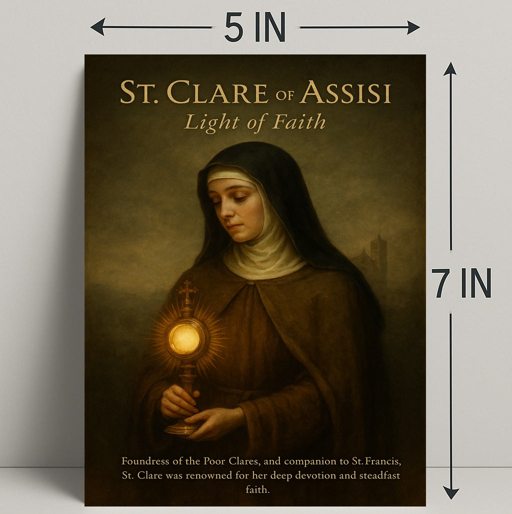 St. Clare Of Assisi Light Of Faith Poster
