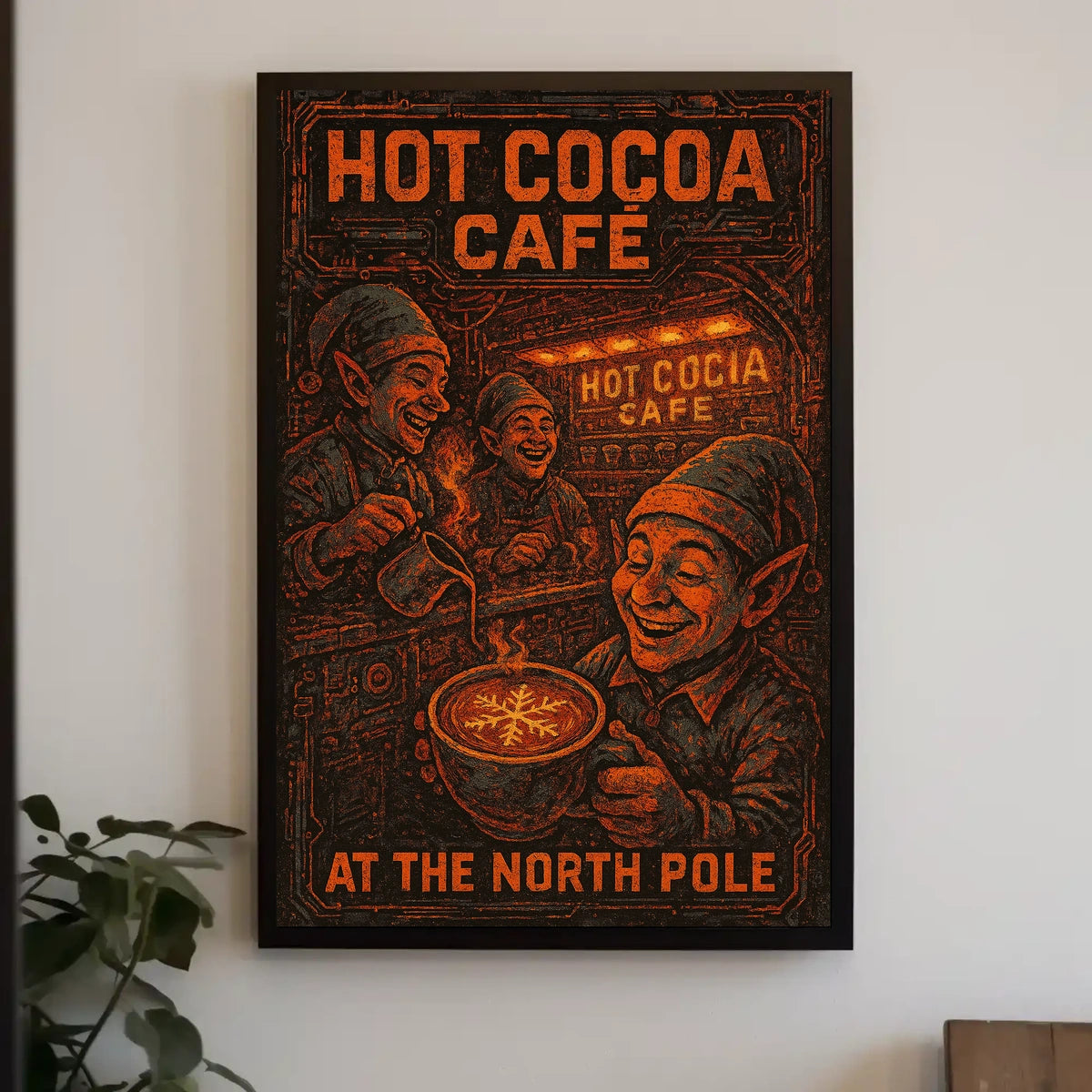 Hot Cocoa Café At The North Pole Poster
